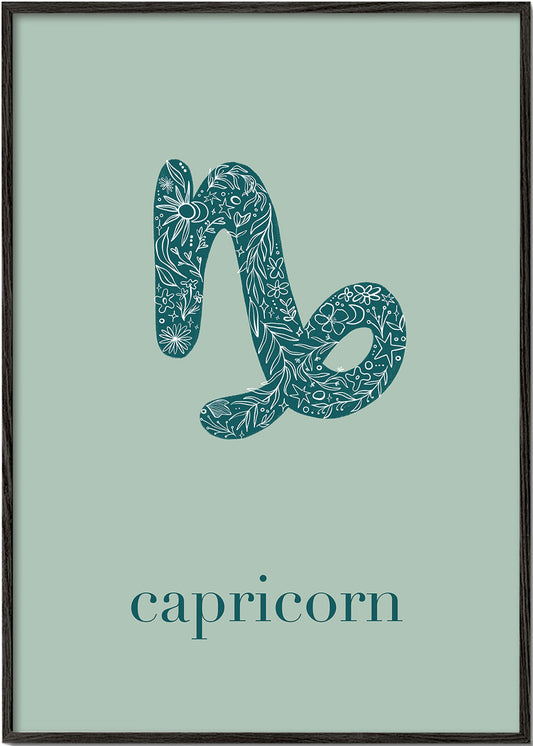 Floral Mint Capricorn