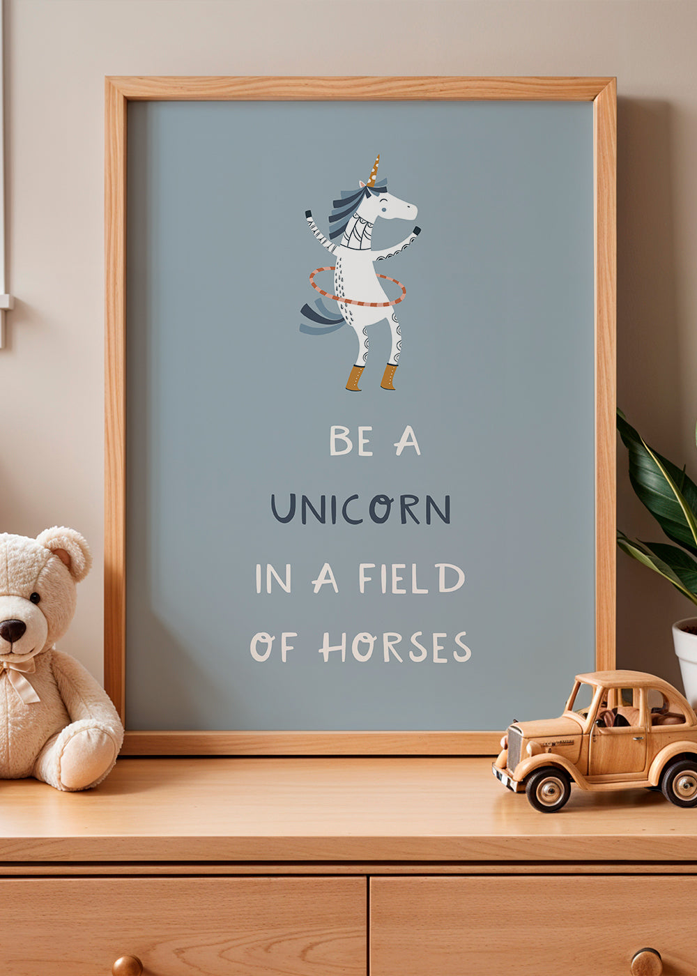 Be a Unicorn in a field of horses Quote blue