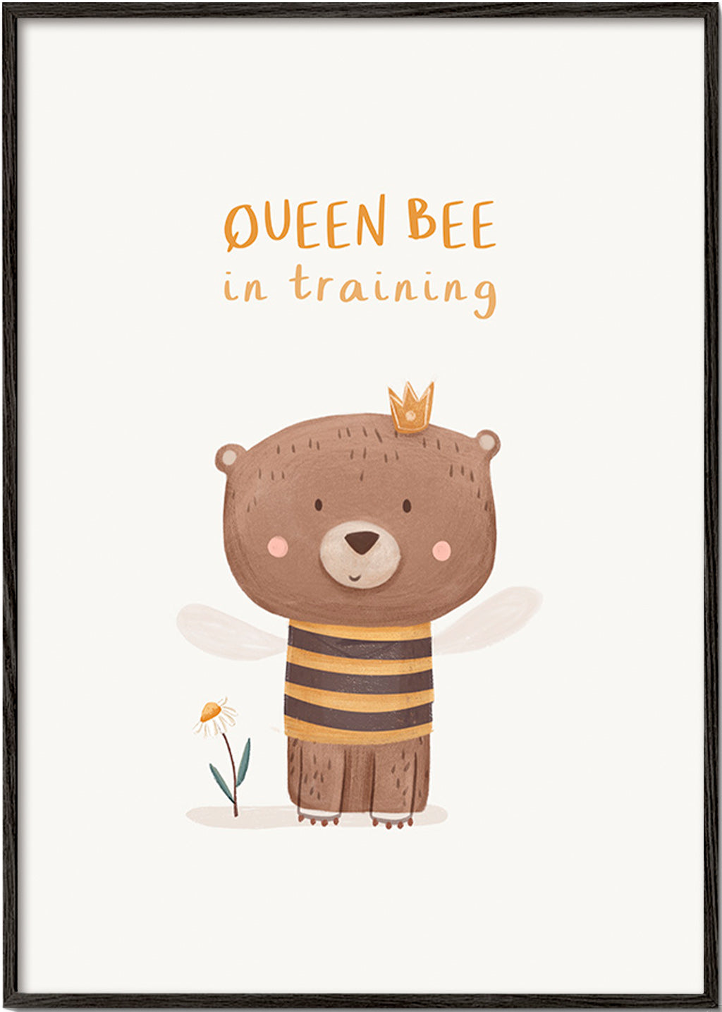 Children's print bear as bee