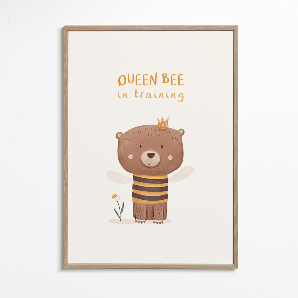 Children's print bear as bee