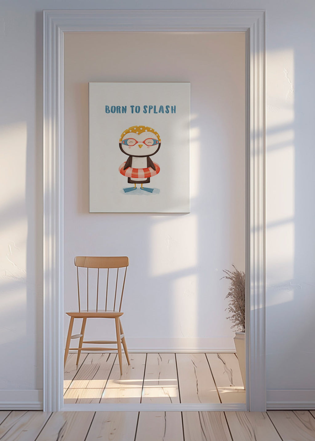 Kids print: cheerful penguin