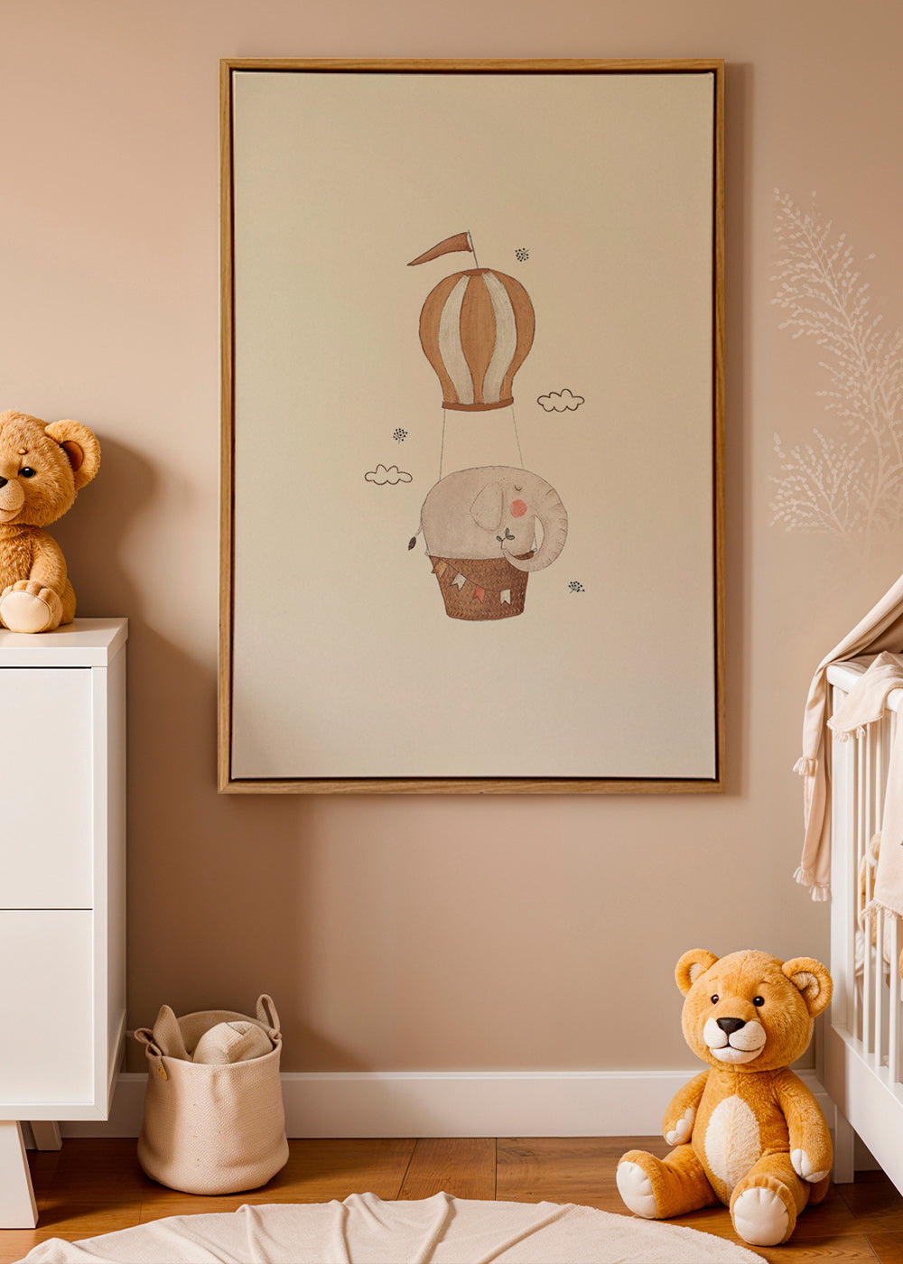 Children's elephant balloon print