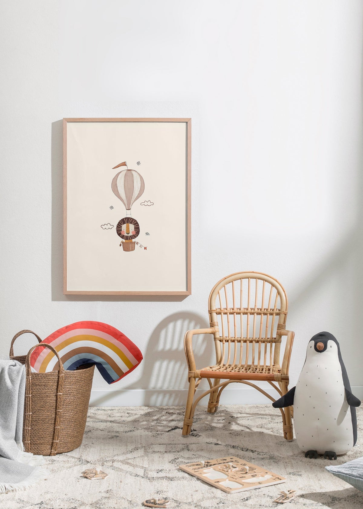 Children's print: balloon lion