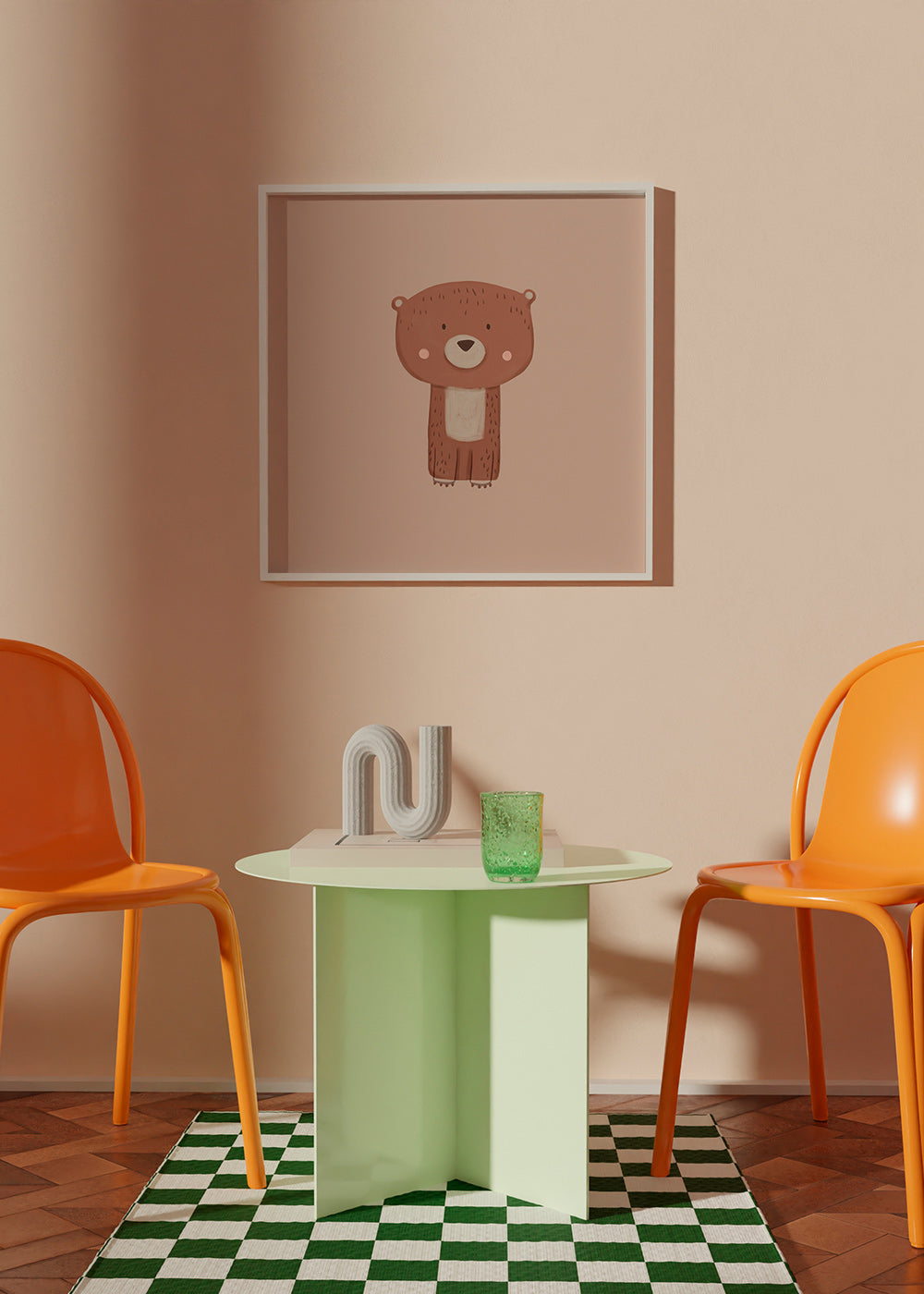 Illustrated bear print