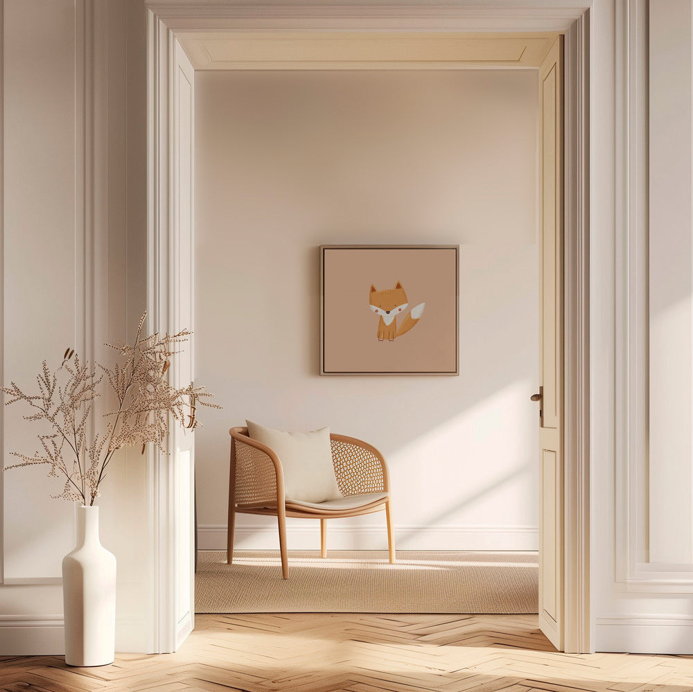 Children's print playful fox