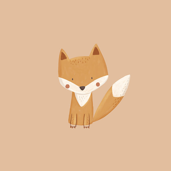 Children's print playful fox