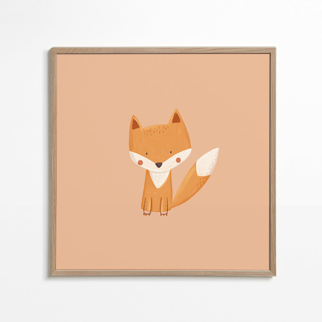 Children's print playful fox