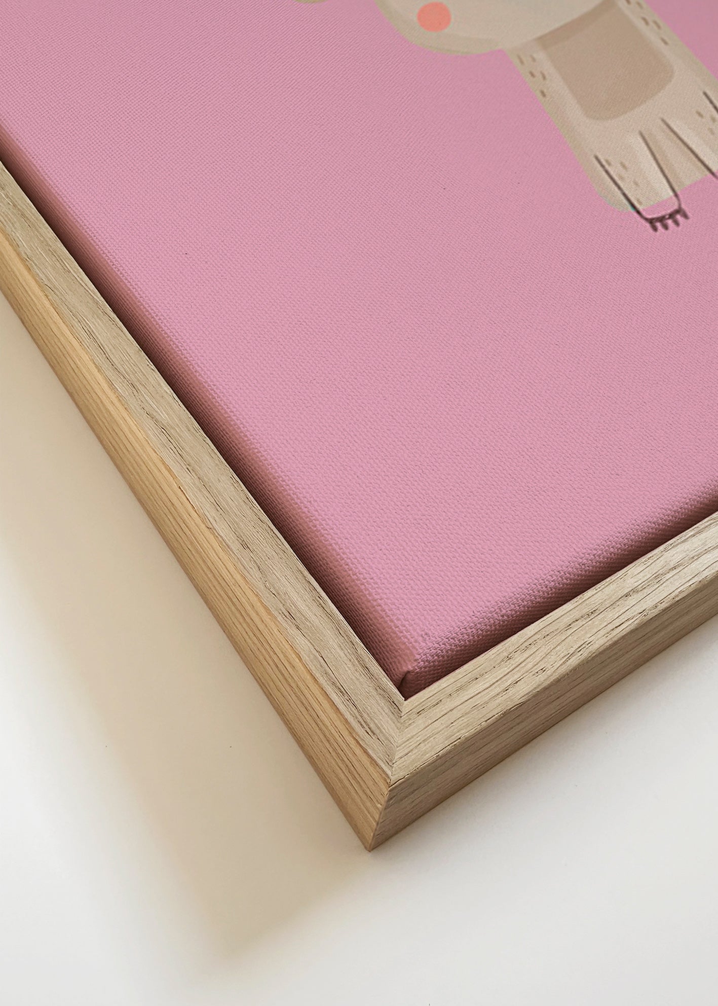 Children's print: minimal pink koala