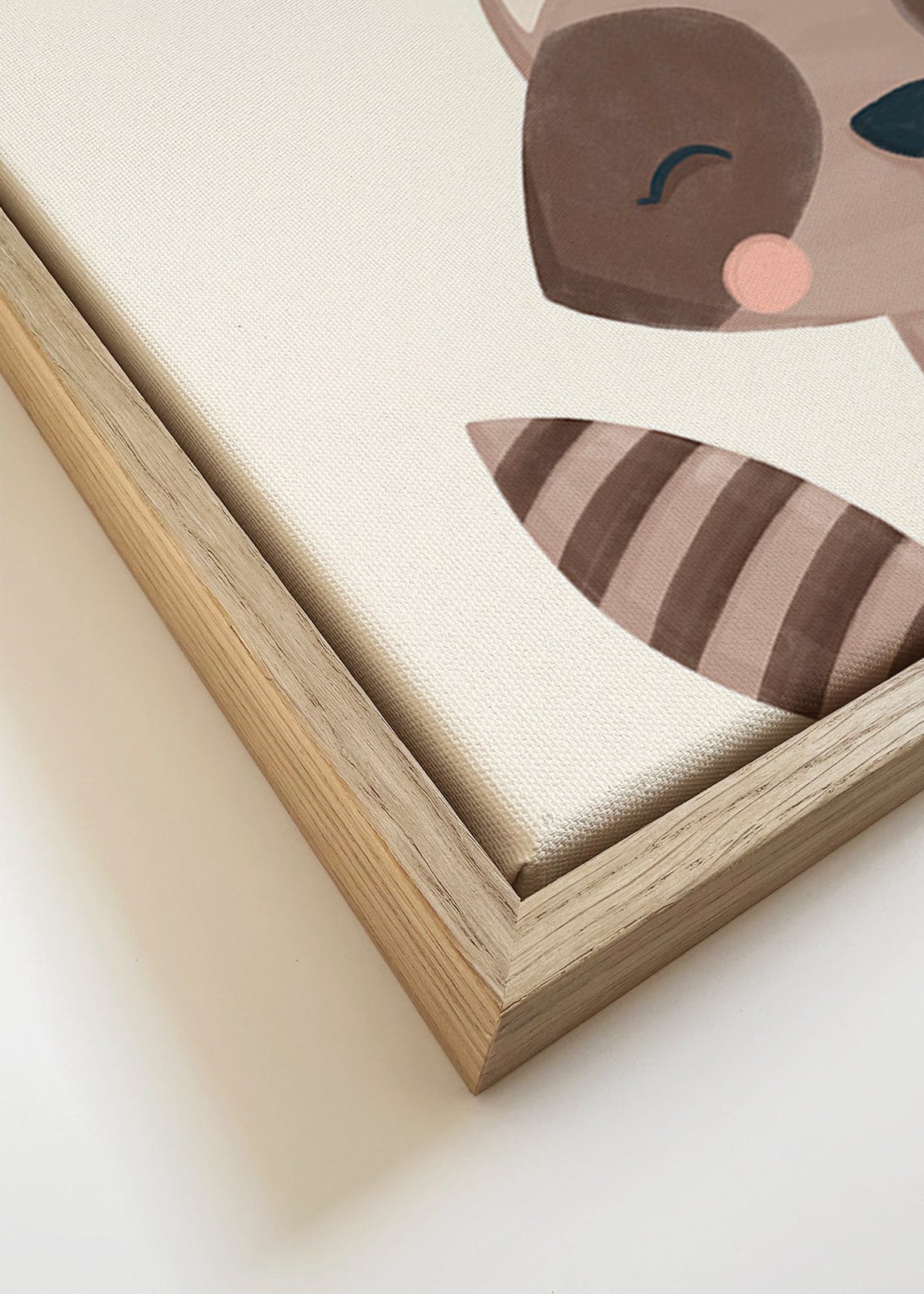 Children's print: smiling raccoon