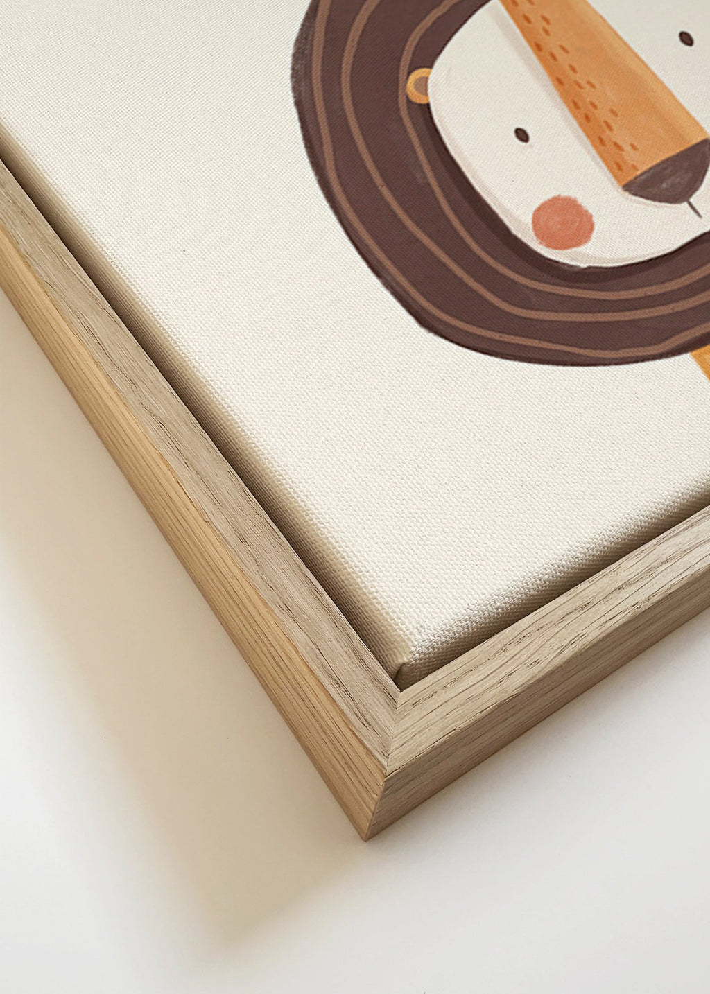 Children's print: smiling lion in a minimal pose
