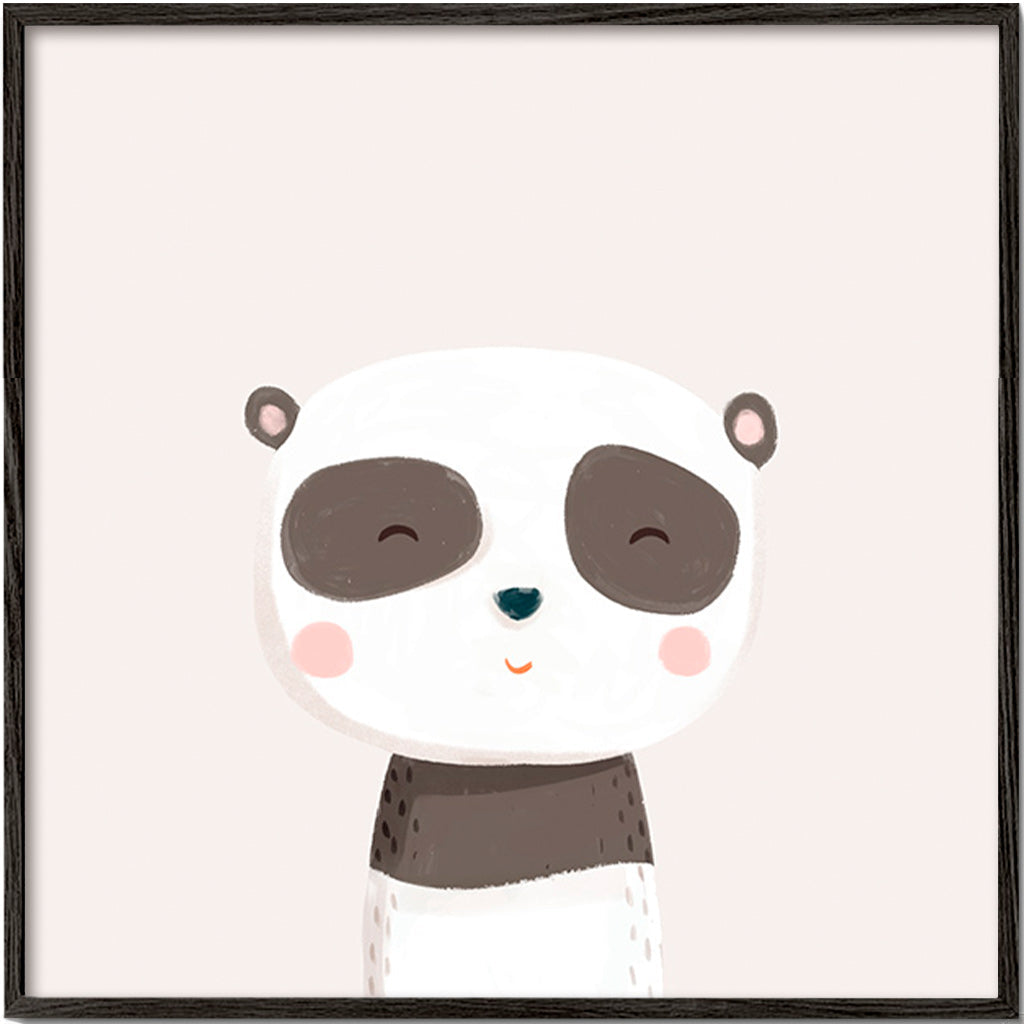 Children's print sweet panda illustration