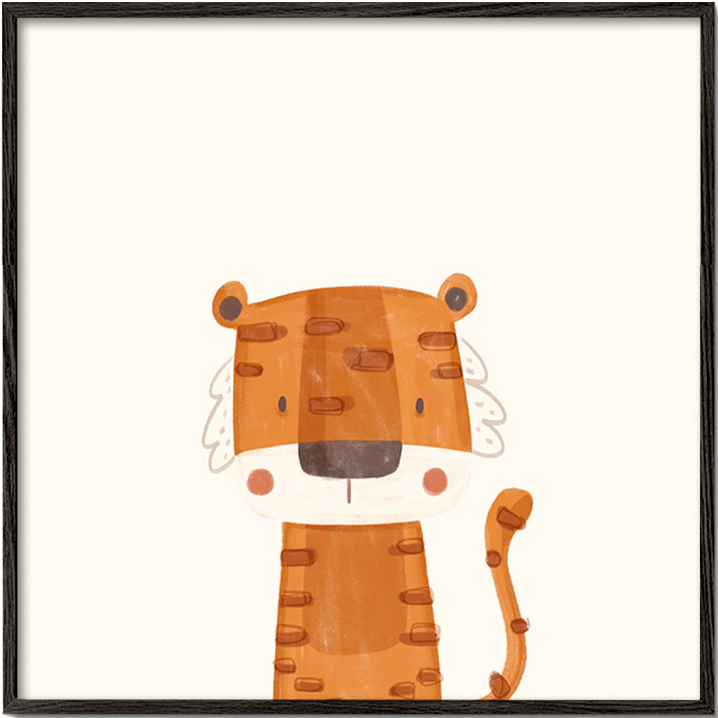 Children's print: playful tiger