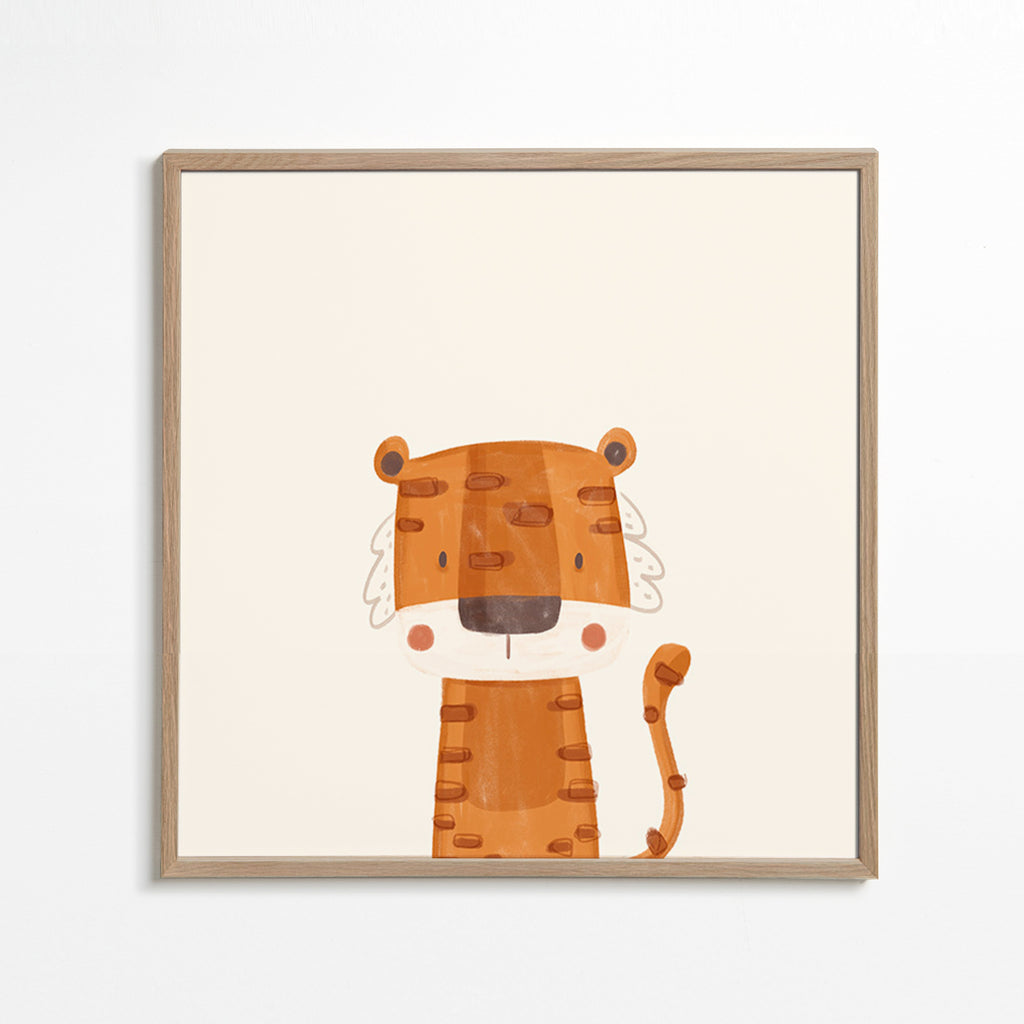 Children's print: playful tiger