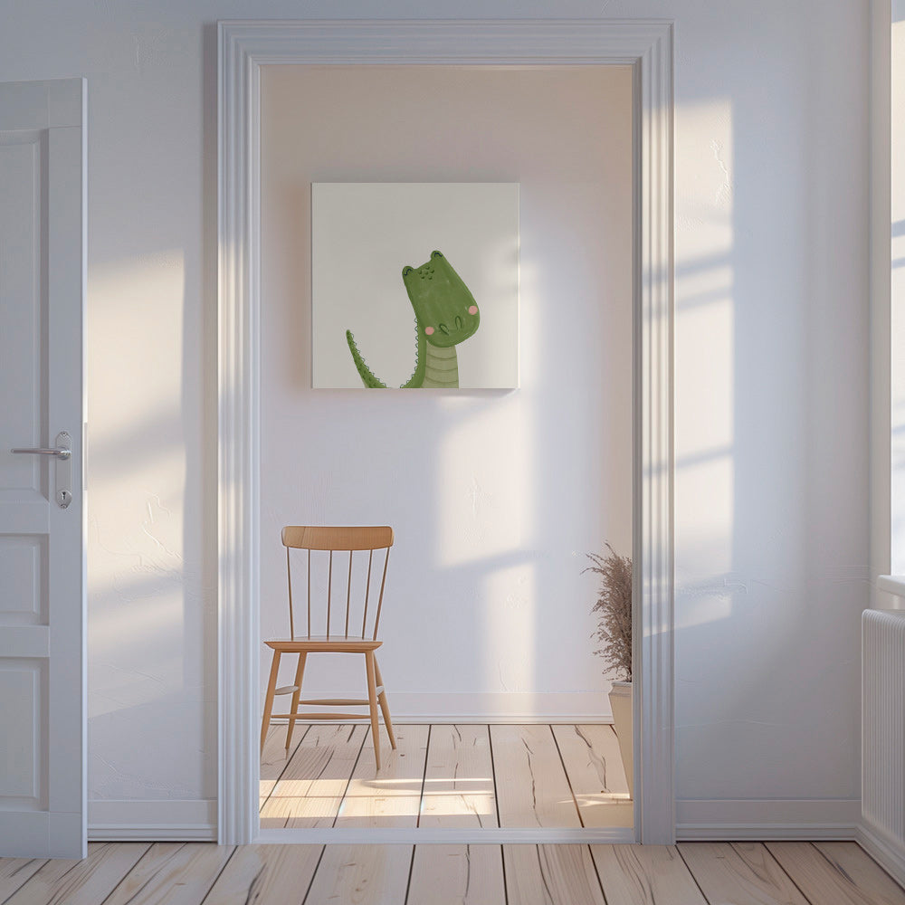 Children's print smiling crocodile