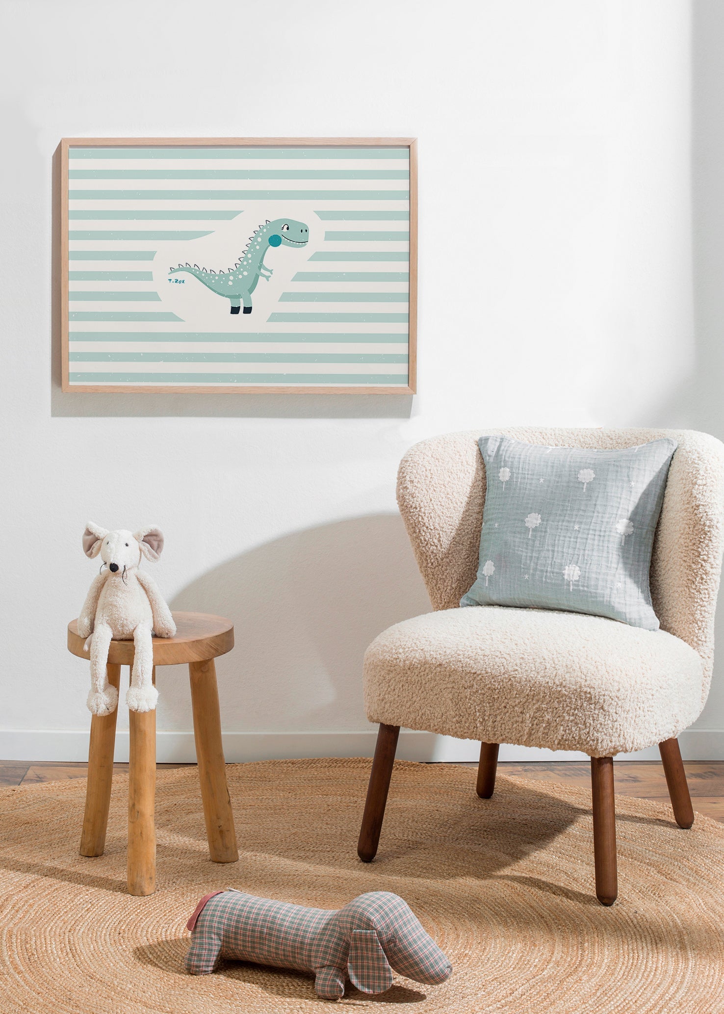 Children's print T-Rex playful