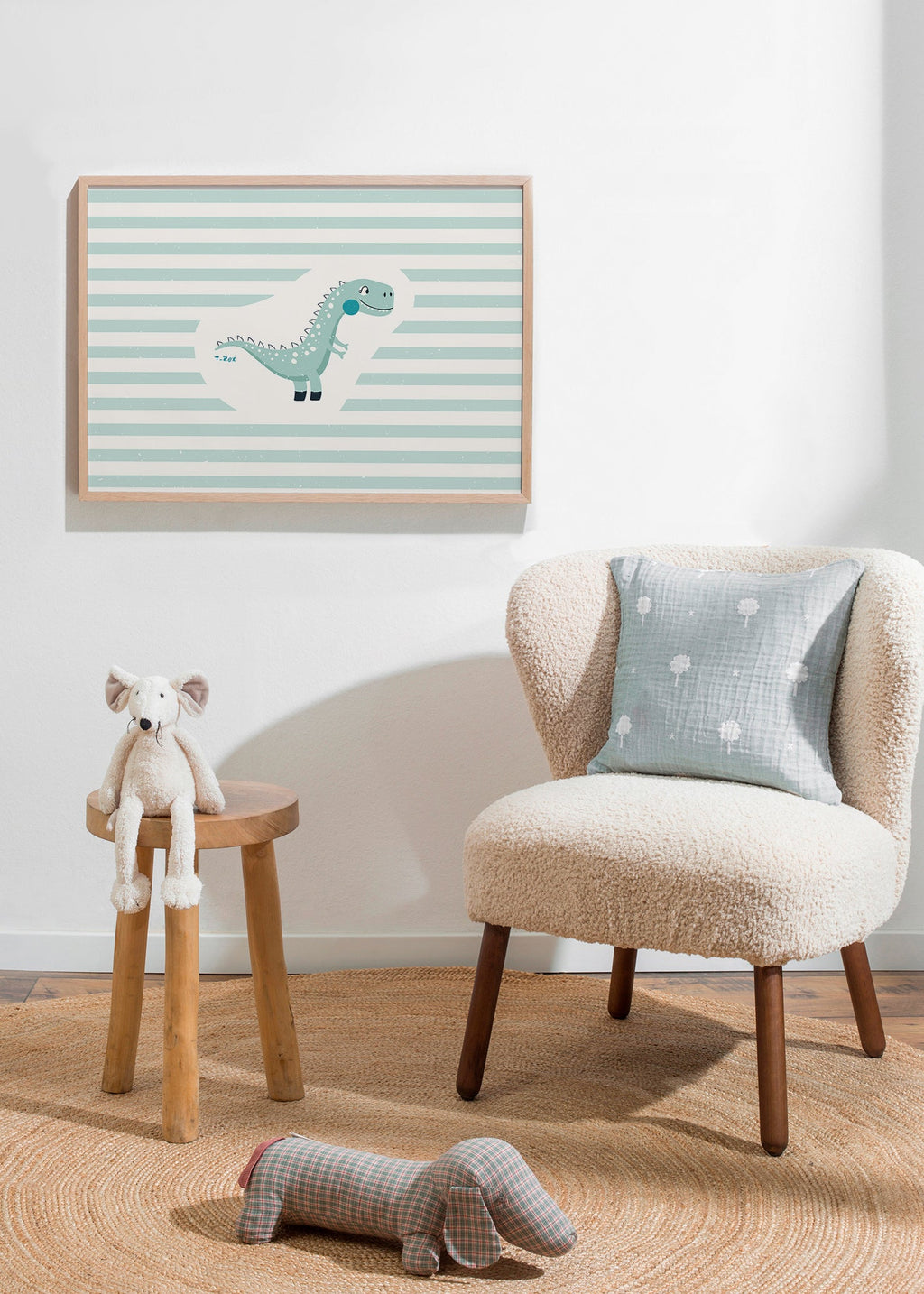 Children's print T-Rex playful