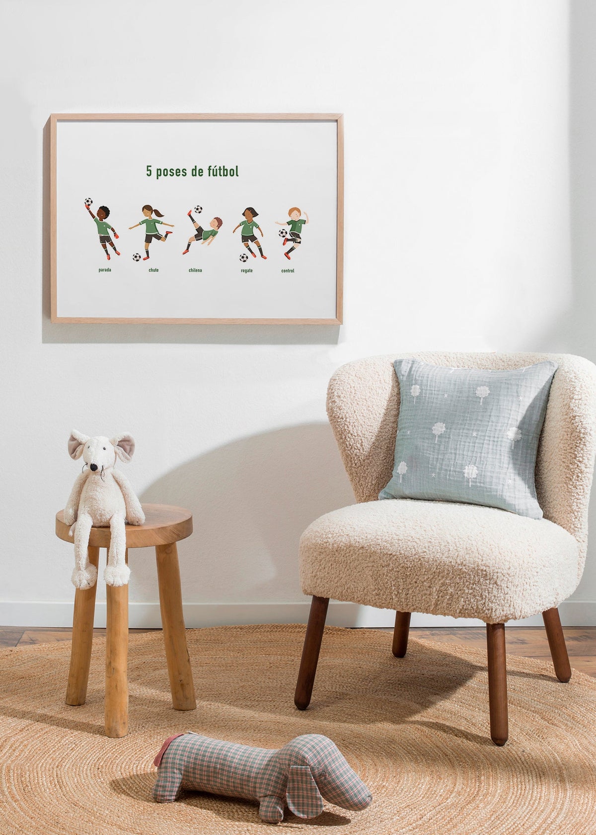 Sports art: five football poses