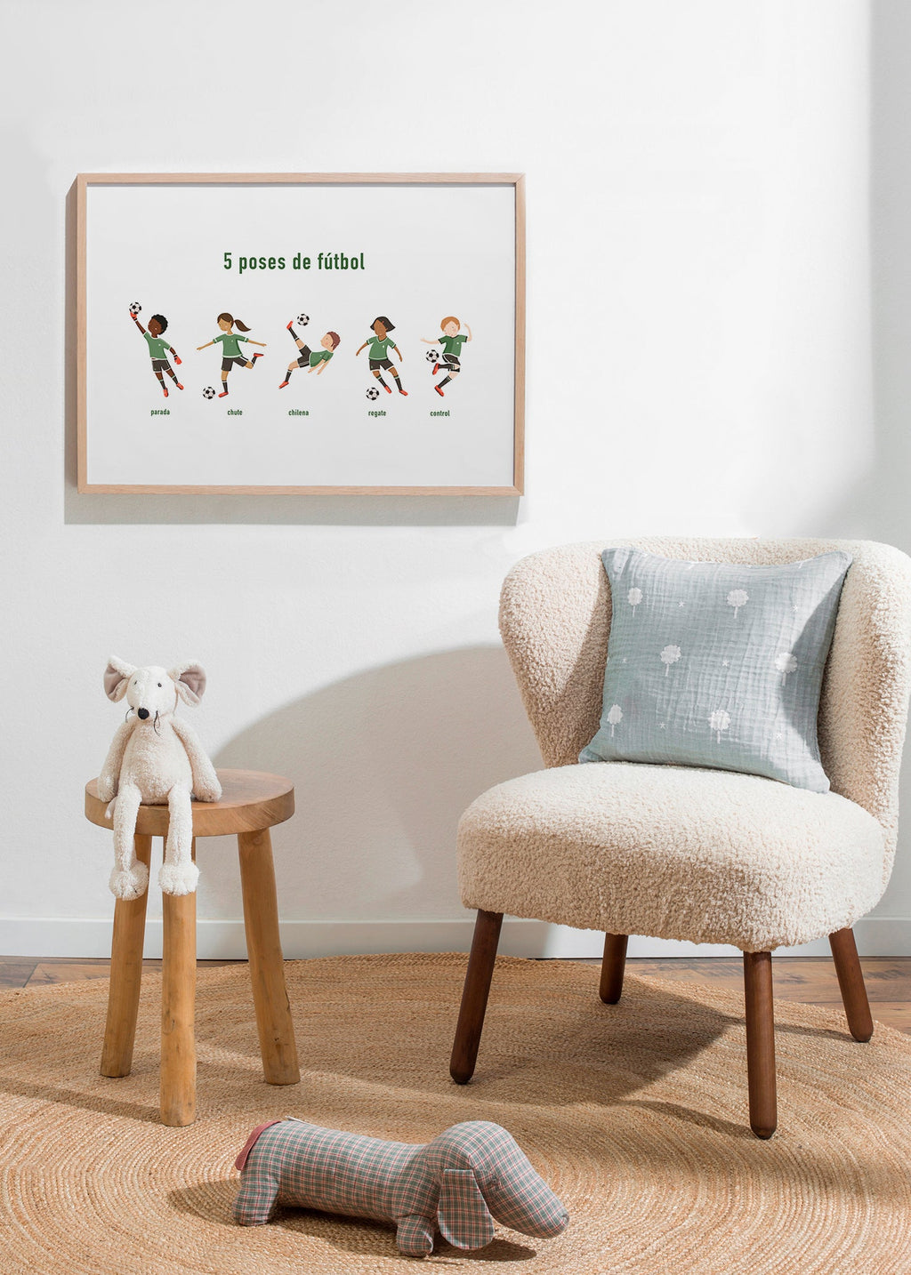 Sports art: five football poses