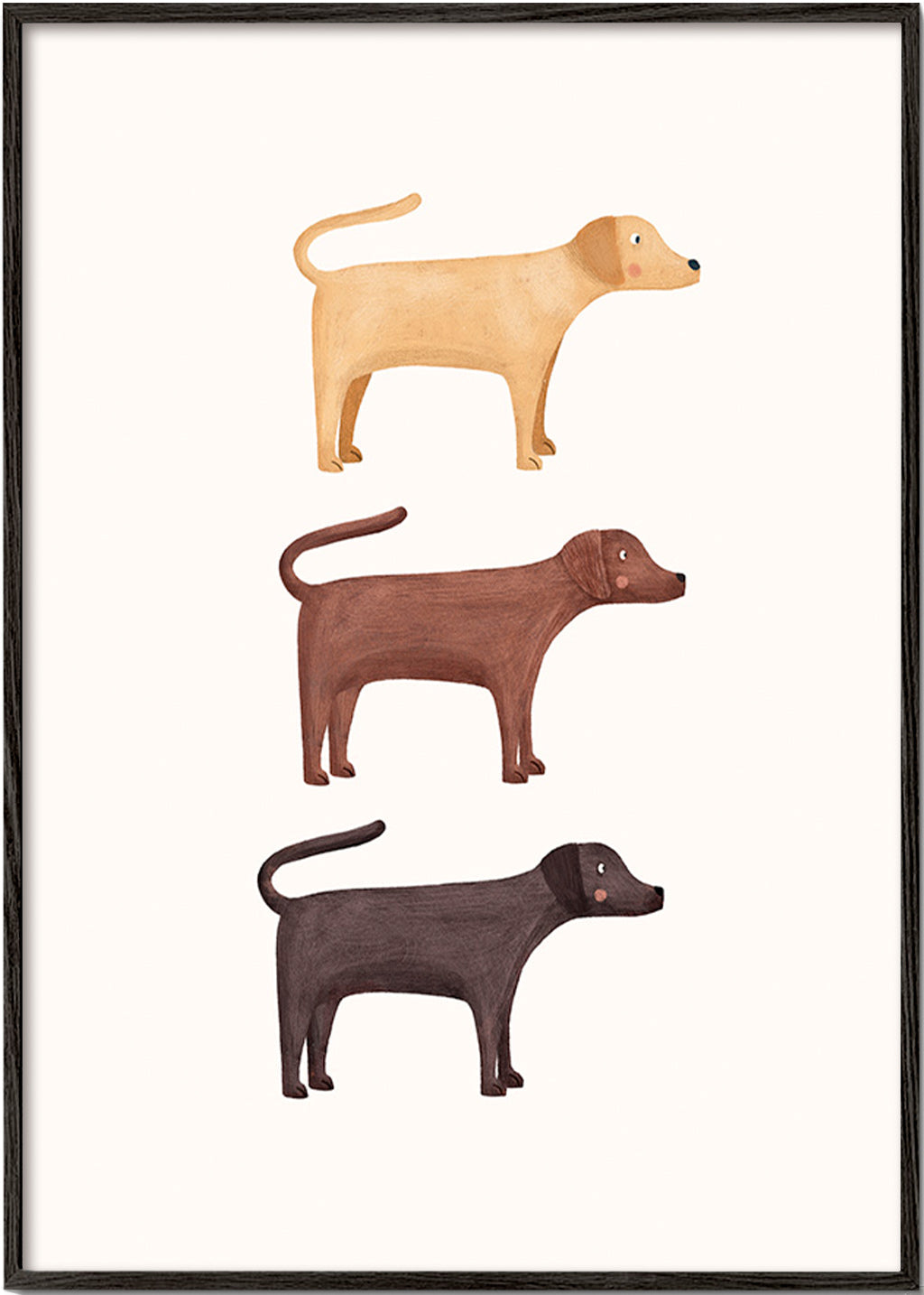 Artwork three labrador trio