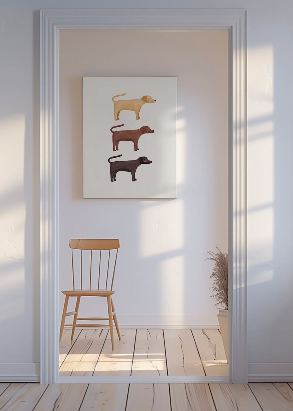 Artwork three labrador trio