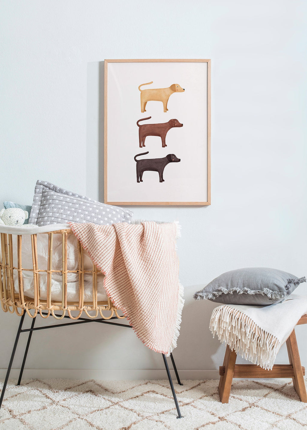 Artwork three labrador trio