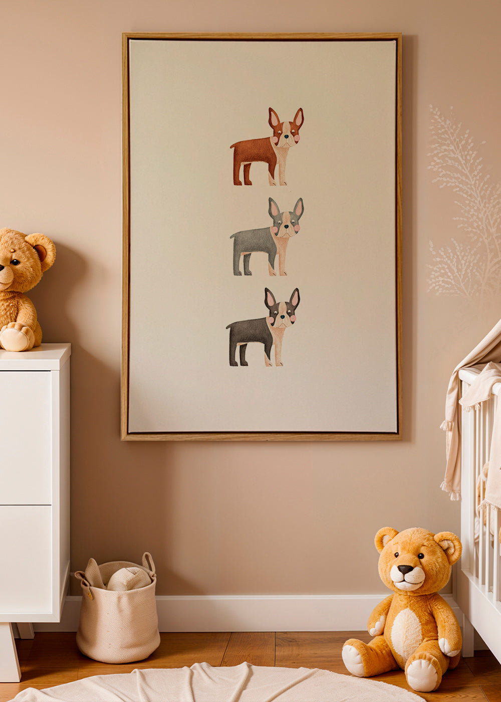Artwork Three Boston Terriers