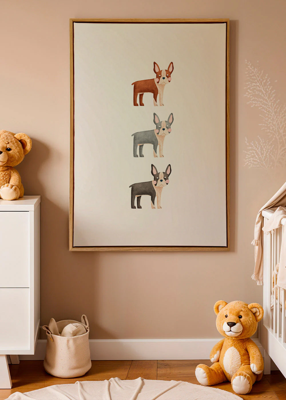 Artwork Three Boston Terriers