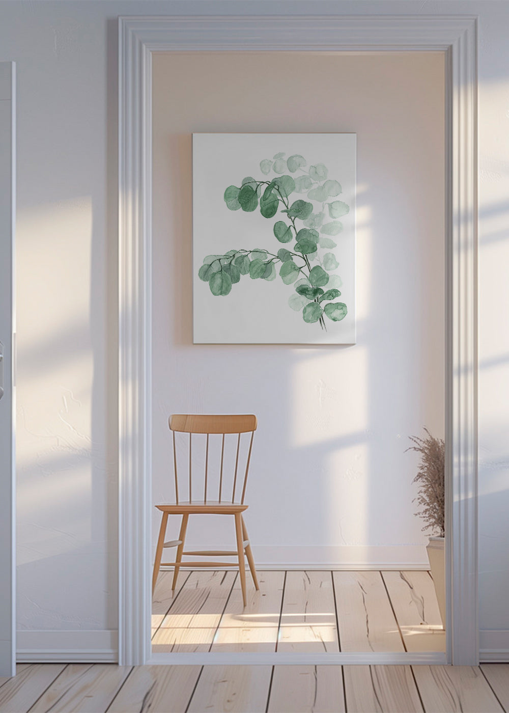 Watercolor silver dollar eucalyptus