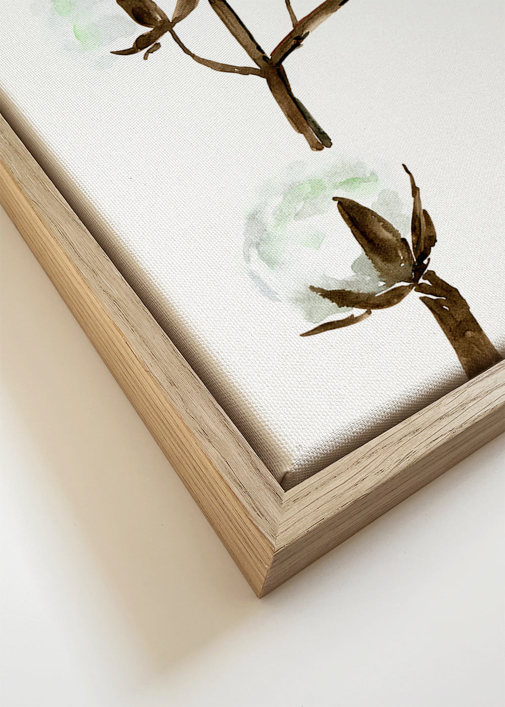 Watercolor cotton branch II