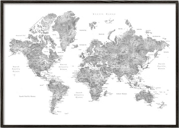 Jimmy detailed world map with cities