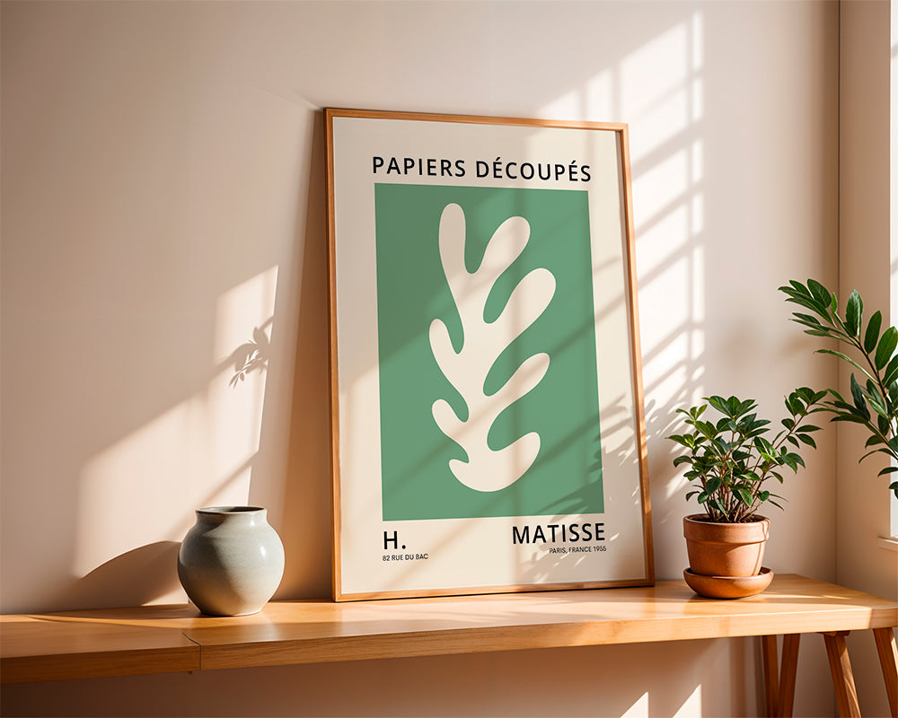 Henri Matisse GREEN papiers découpés I scandinavian poster | Wall