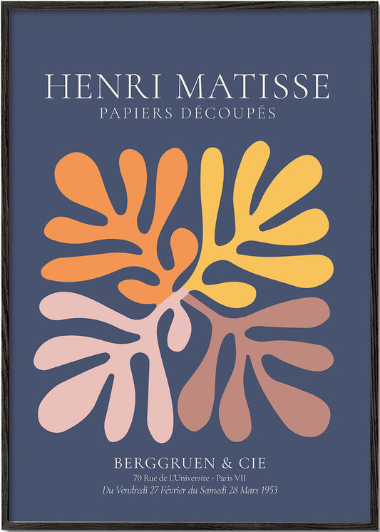 Henri Matisse NAVY papiers decoupes I