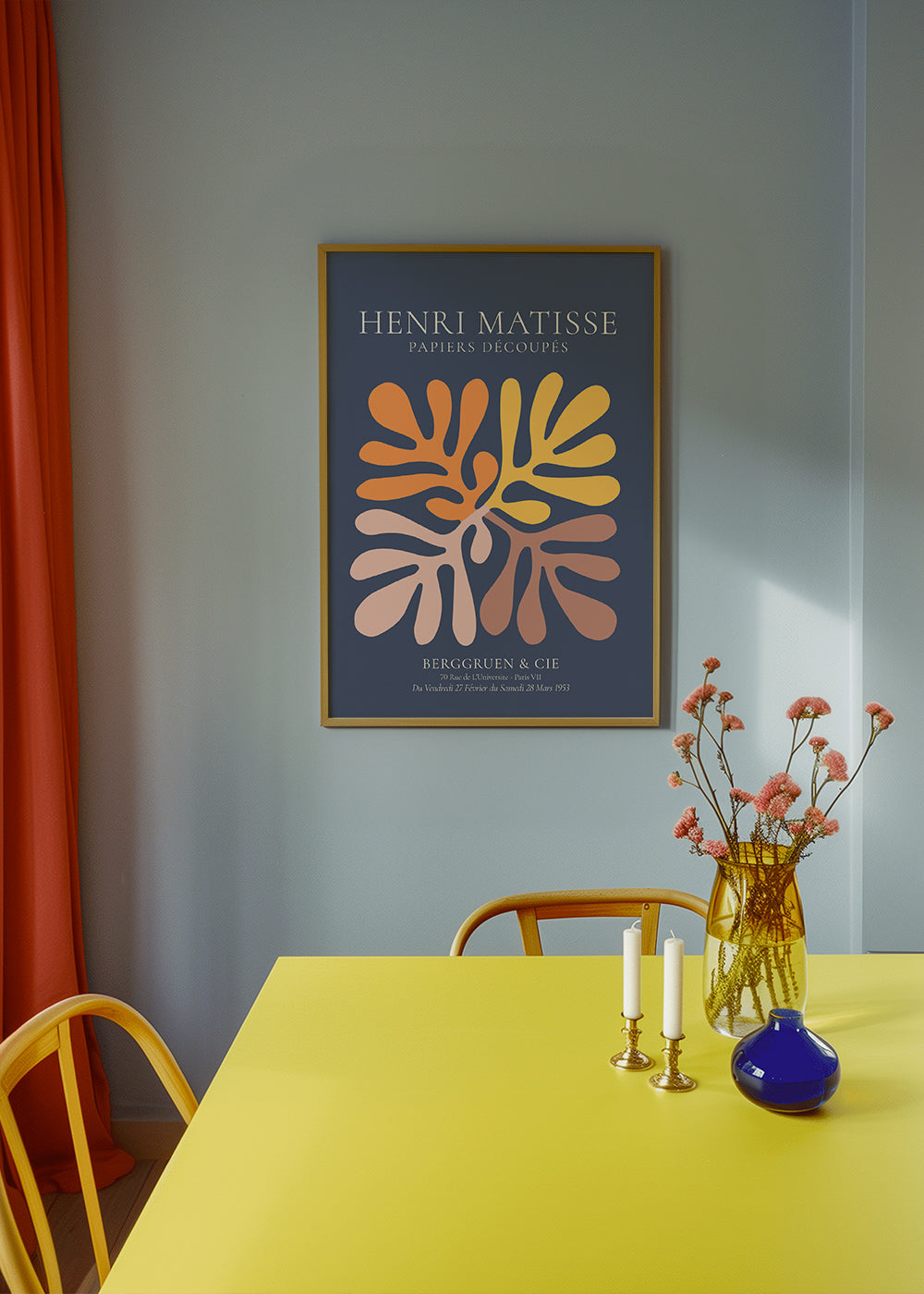 Henri Matisse NAVY papiers decoupes I