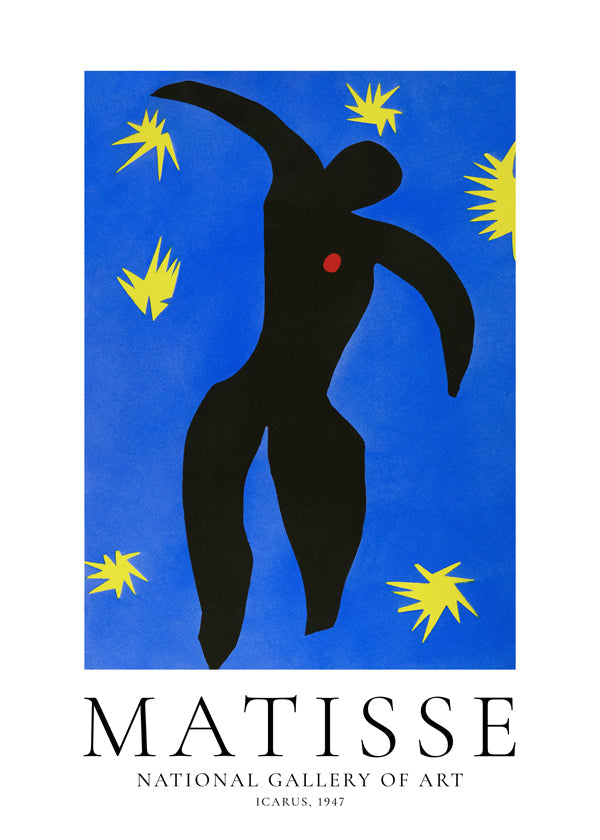 Matisse Icarus illustration on blue background | Wall art, framed