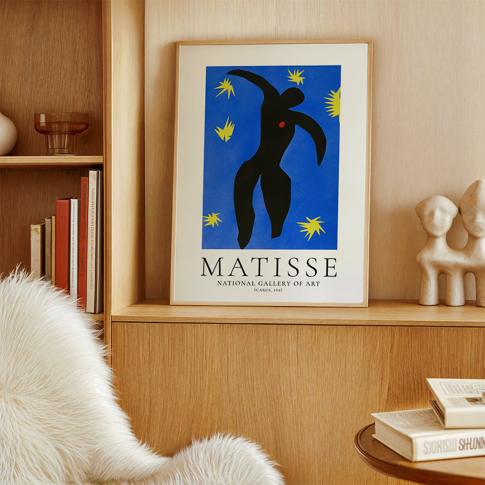 Henri Matisse　Icarus　ポスター Henri Matisse Icarus Painting, Blue Matisse Print, Digital