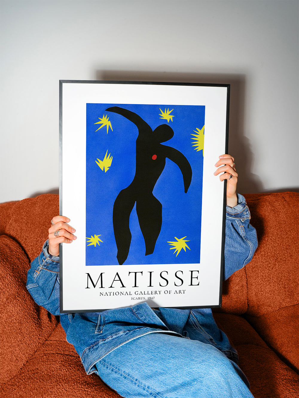 Matisse Icarus illustration on blue background | Wall art, framed