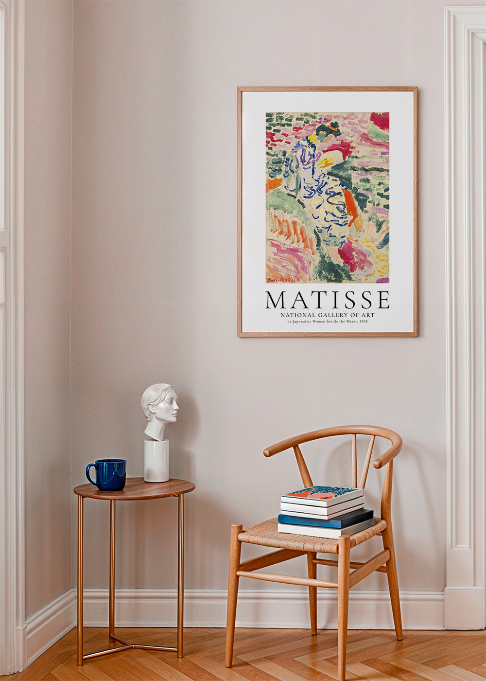 Abstract artwork: woman beside water | Wall art, framed prints and