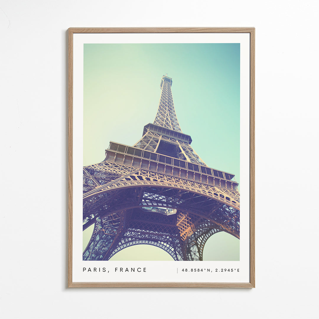 Paris France coordinates poster