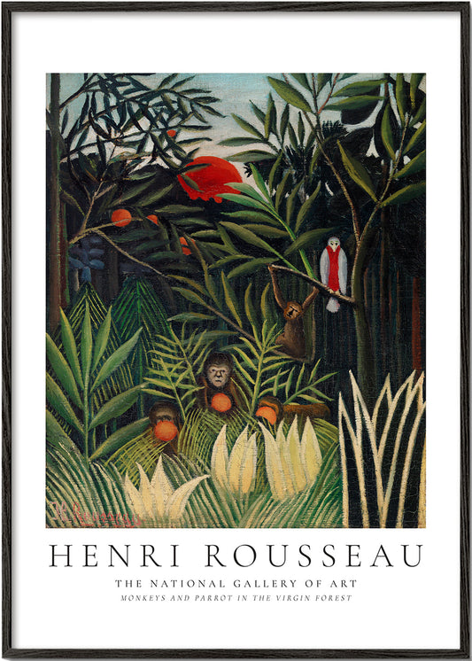 Henri Rousseau Monkeys and Parrot in the Virgin Forest