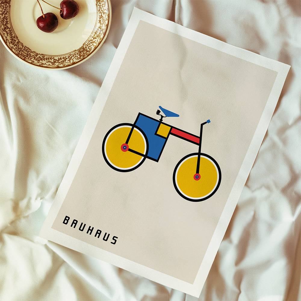 fahrrad flickzeug bauhaus Geometric poster Bauhaus bicycle