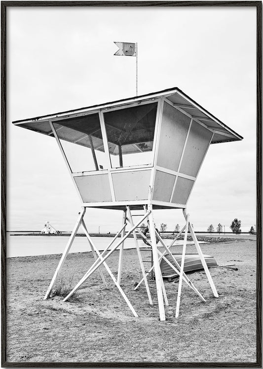 Beach Vintage Baywatch lifeguard Black & White