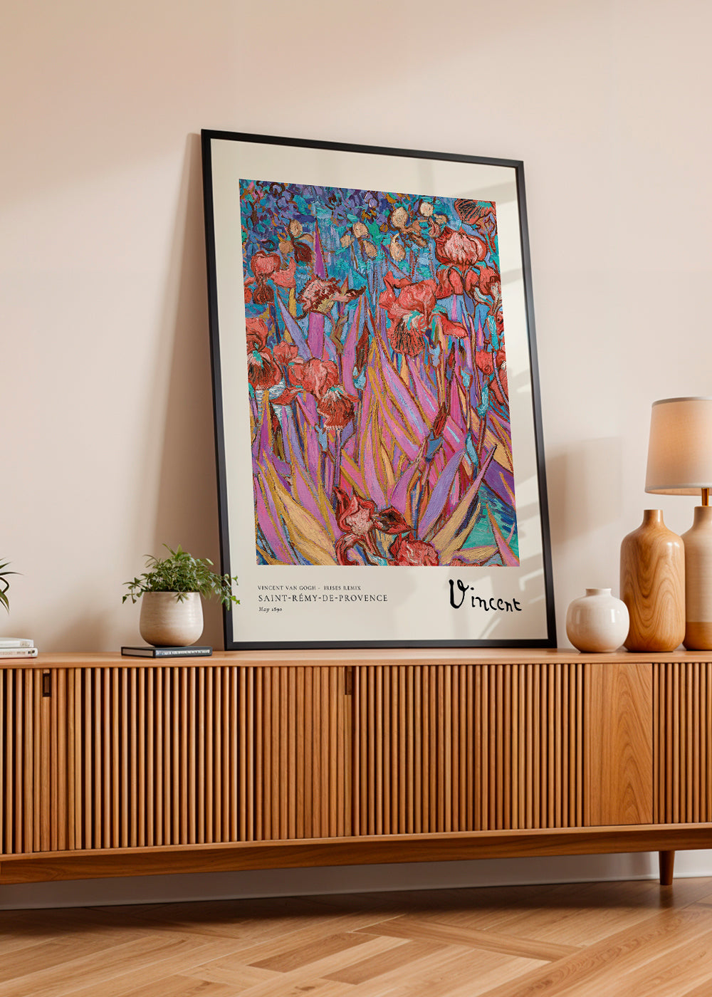 Botanical print: Vibrant Irises | Wall art, framed prints and