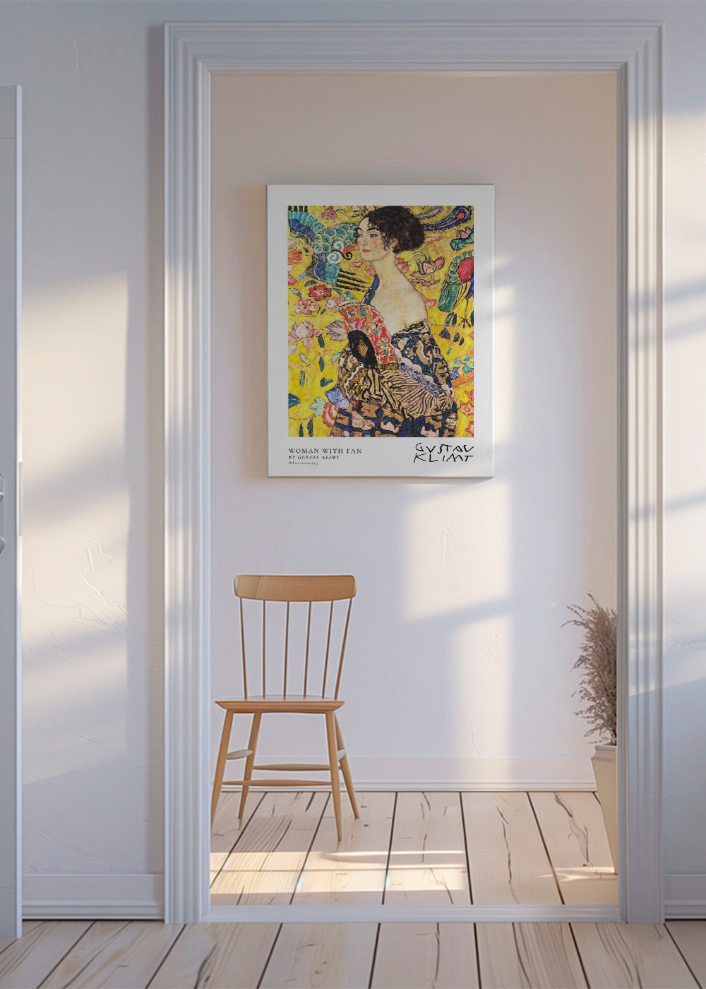 Woman with Fan by Gustav Klimt