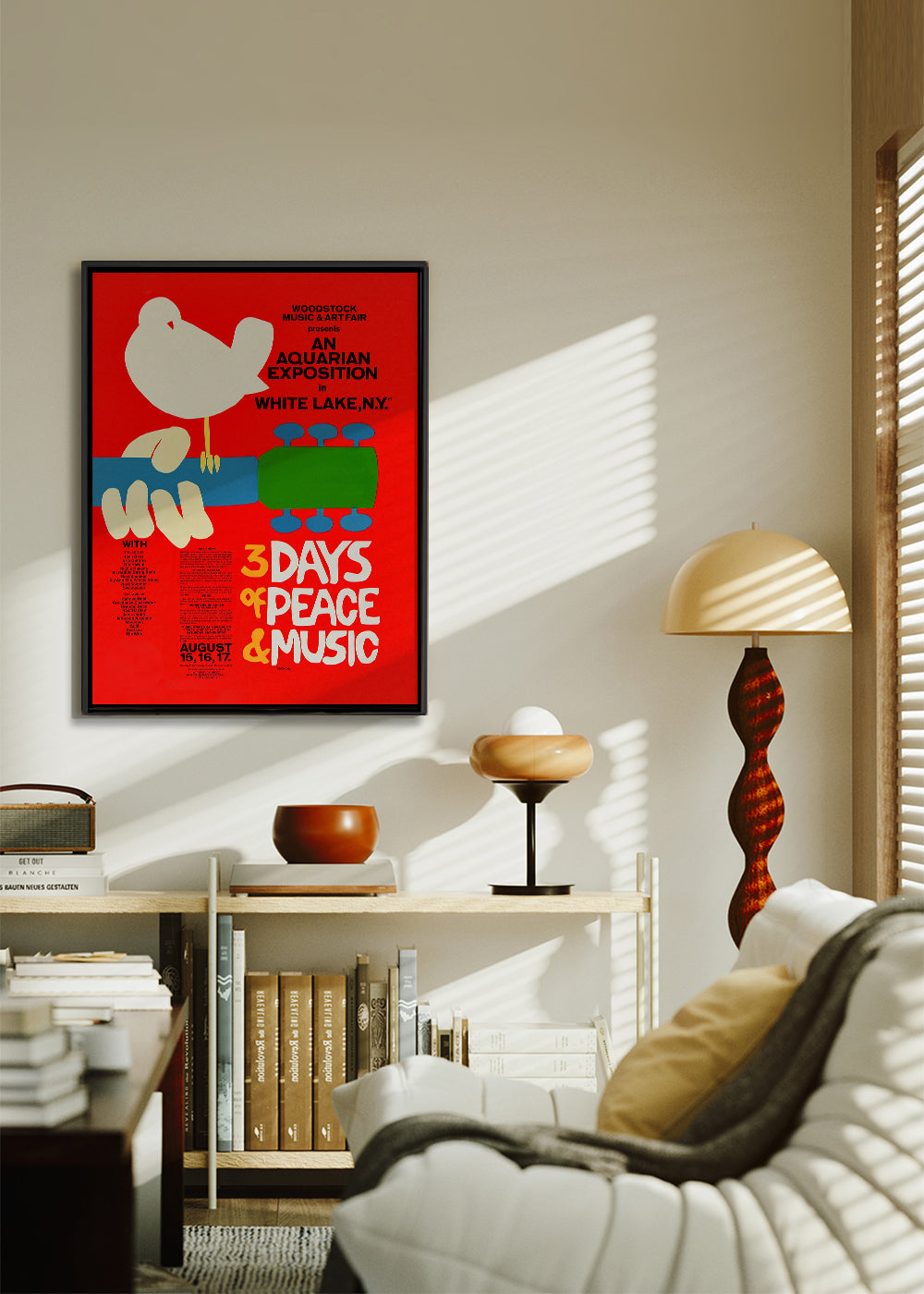 Woodstock 1969 Poster -  3 days of peace & music