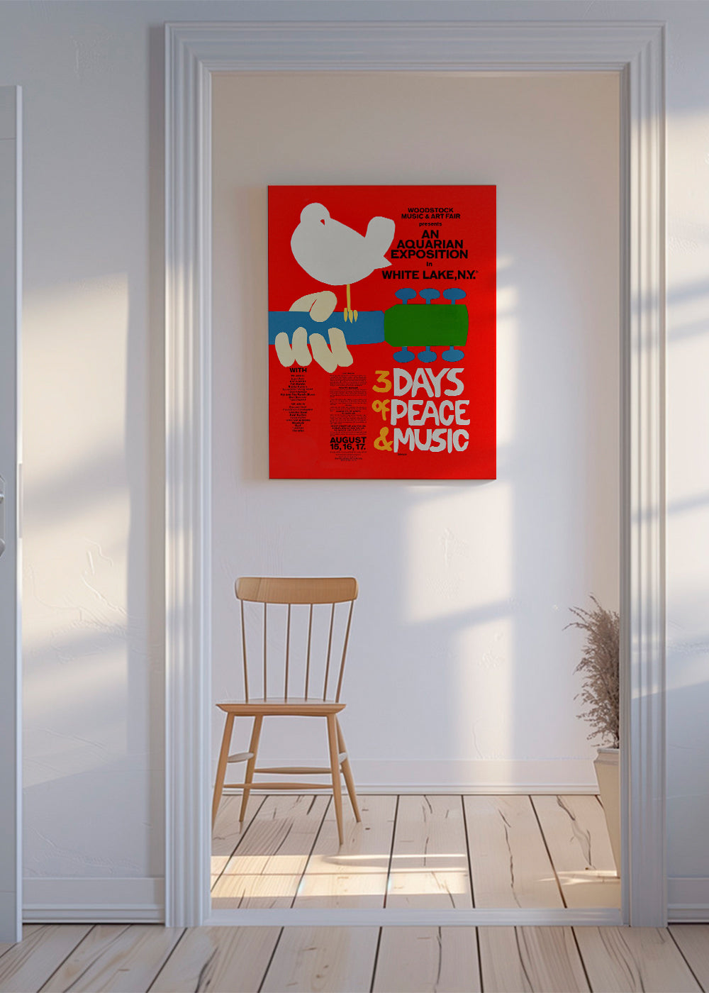 Vintage print Woodstock 3 Days of Peace | Wall art, framed prints