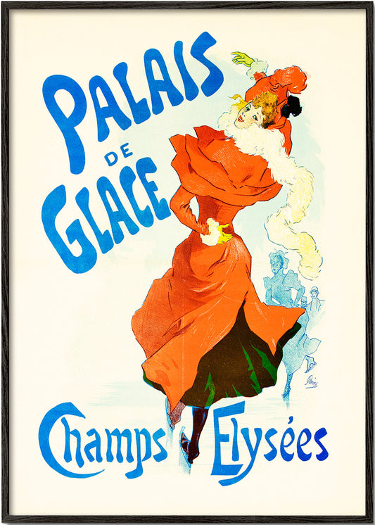 Vintage poster for the Palais de Glace ice skating rink, Champs-Elysees, Paris