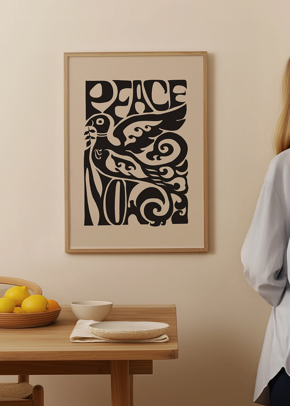 Vintage poster Dove and 70s typography | Wall art, framed prints