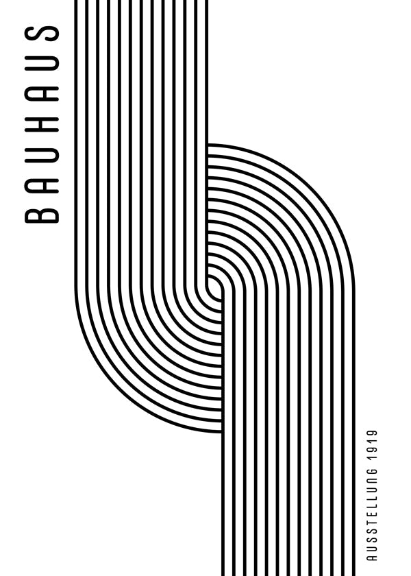 BAUHAUS AUSSTELLUNG Exhibition Poster  1919