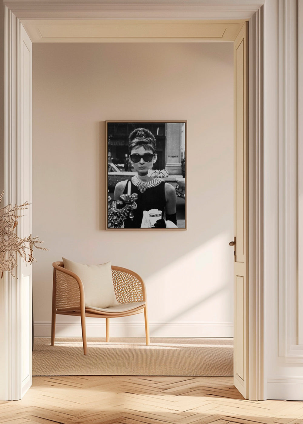 Audrey Hepburn in Breakfast at Tiffany vintage photograph.