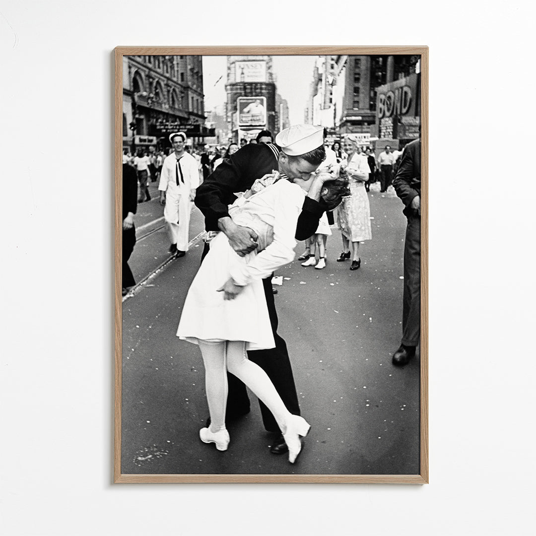 V-J Day Kiss Poster - vintage photograph